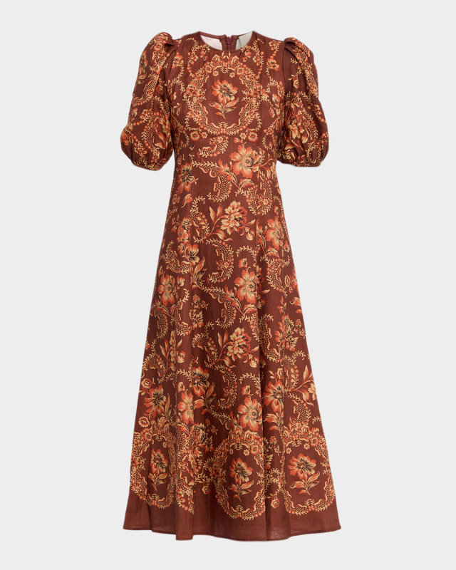 Seraphina Linen Midi Dress